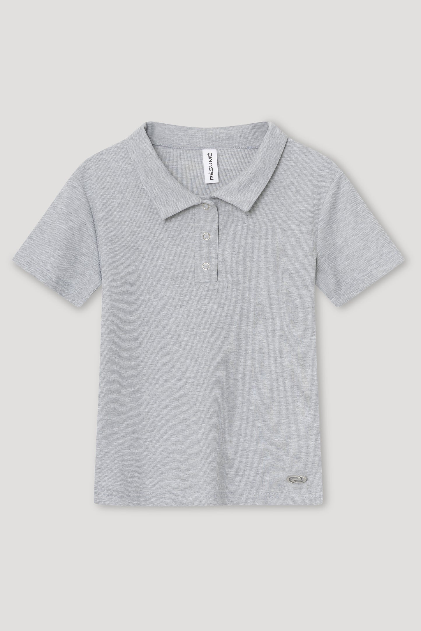 NikoRS Polo Tee Light Grey melange