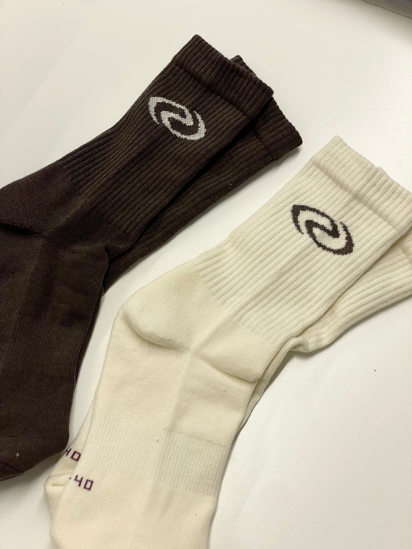 RSM 2-pack socks Creme/Brown