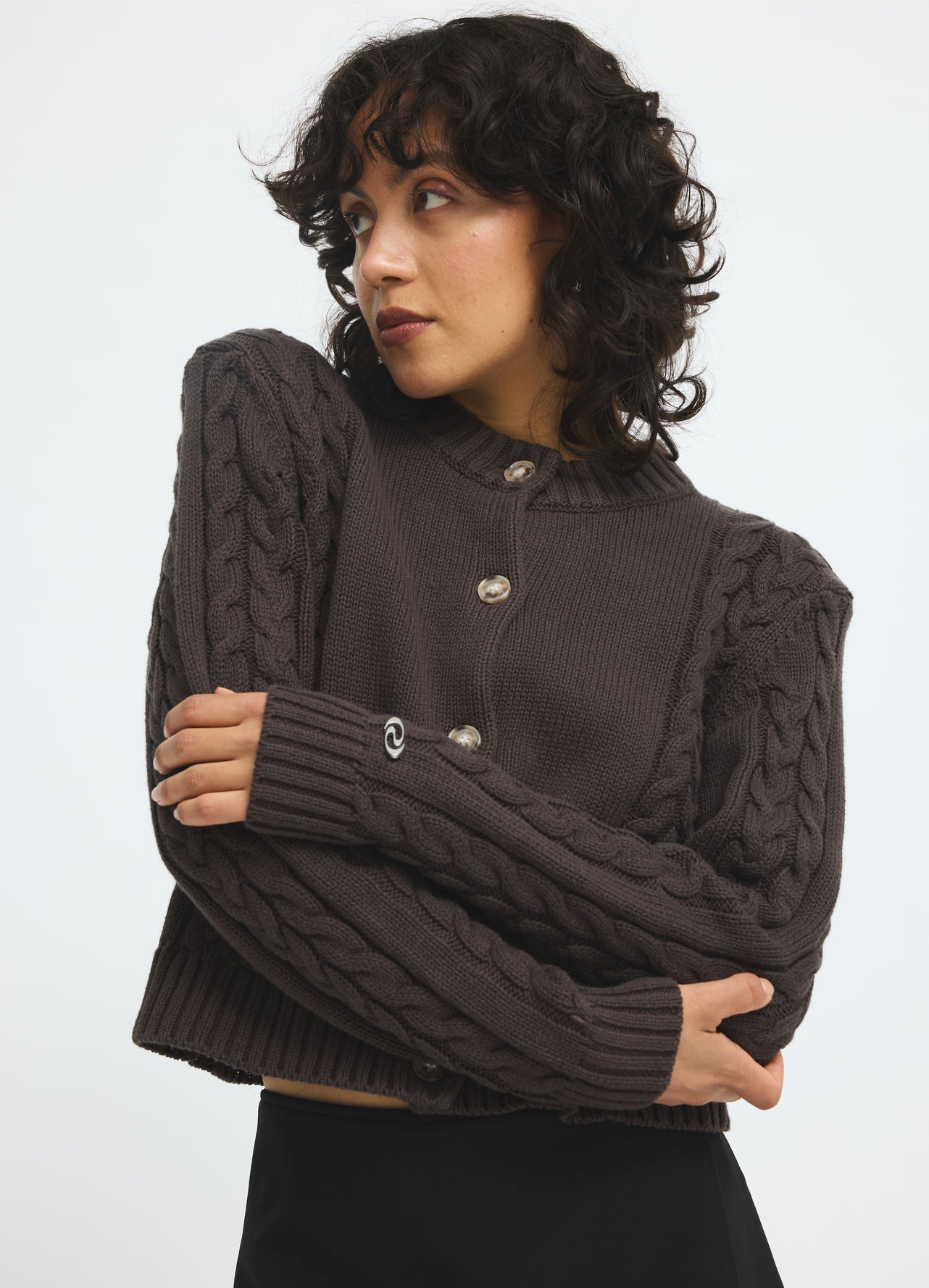 DawsonRS Knit Cardigan Dark Brown