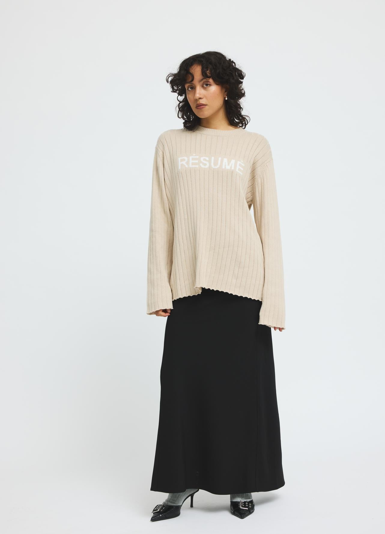 DevonRS Knit Pullover Beige