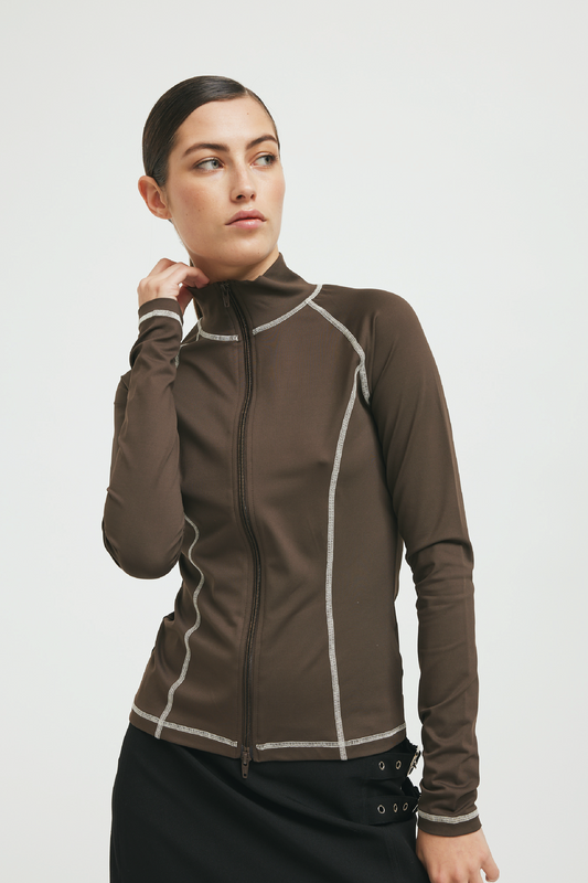 AlbertRS Zip Blouse Carbon