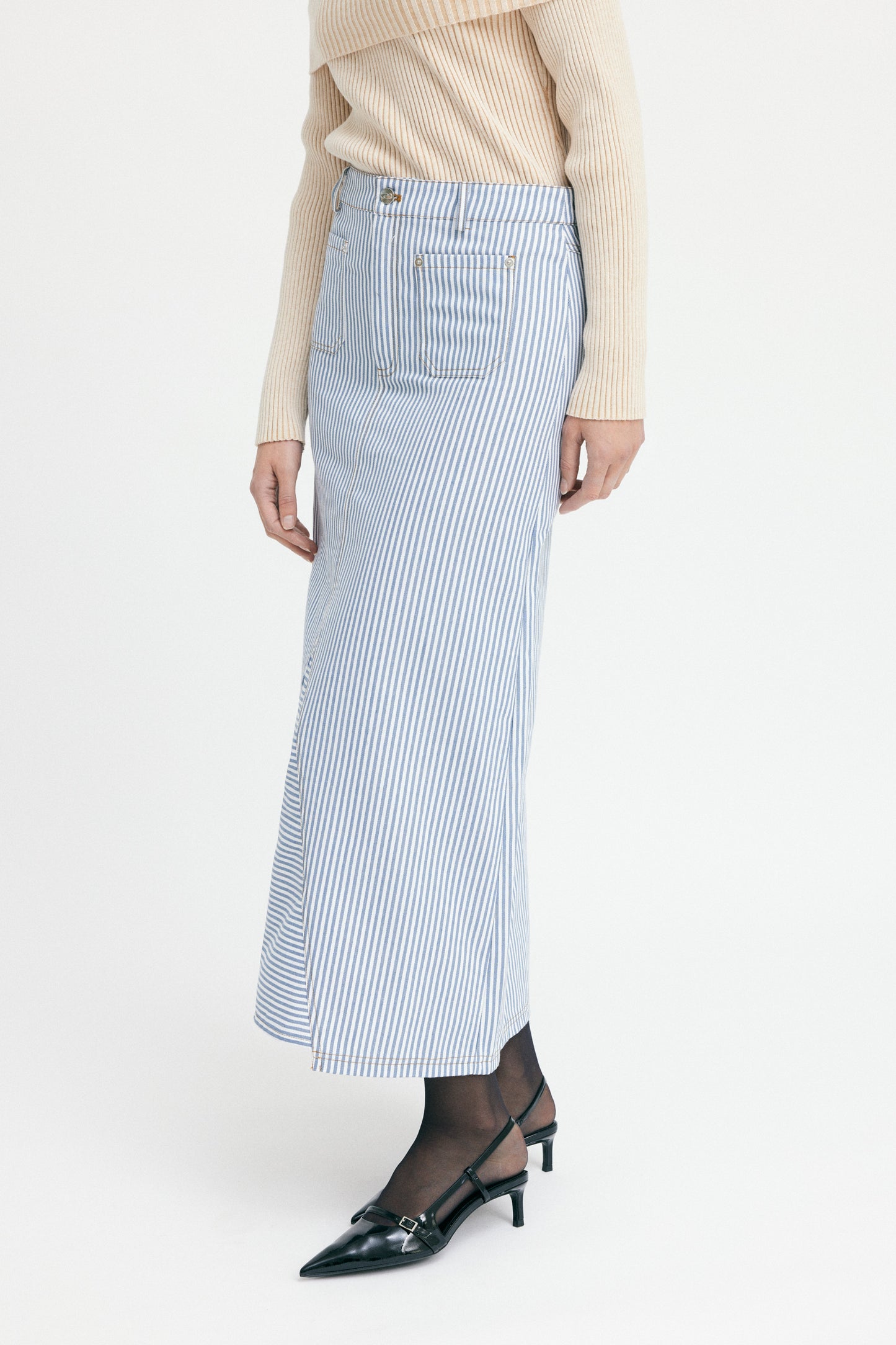 BryceRS Skirt Blue Stripe