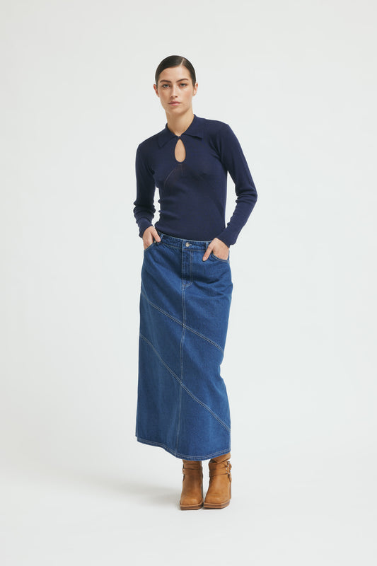 ClaireRS Skirt Denim Blue