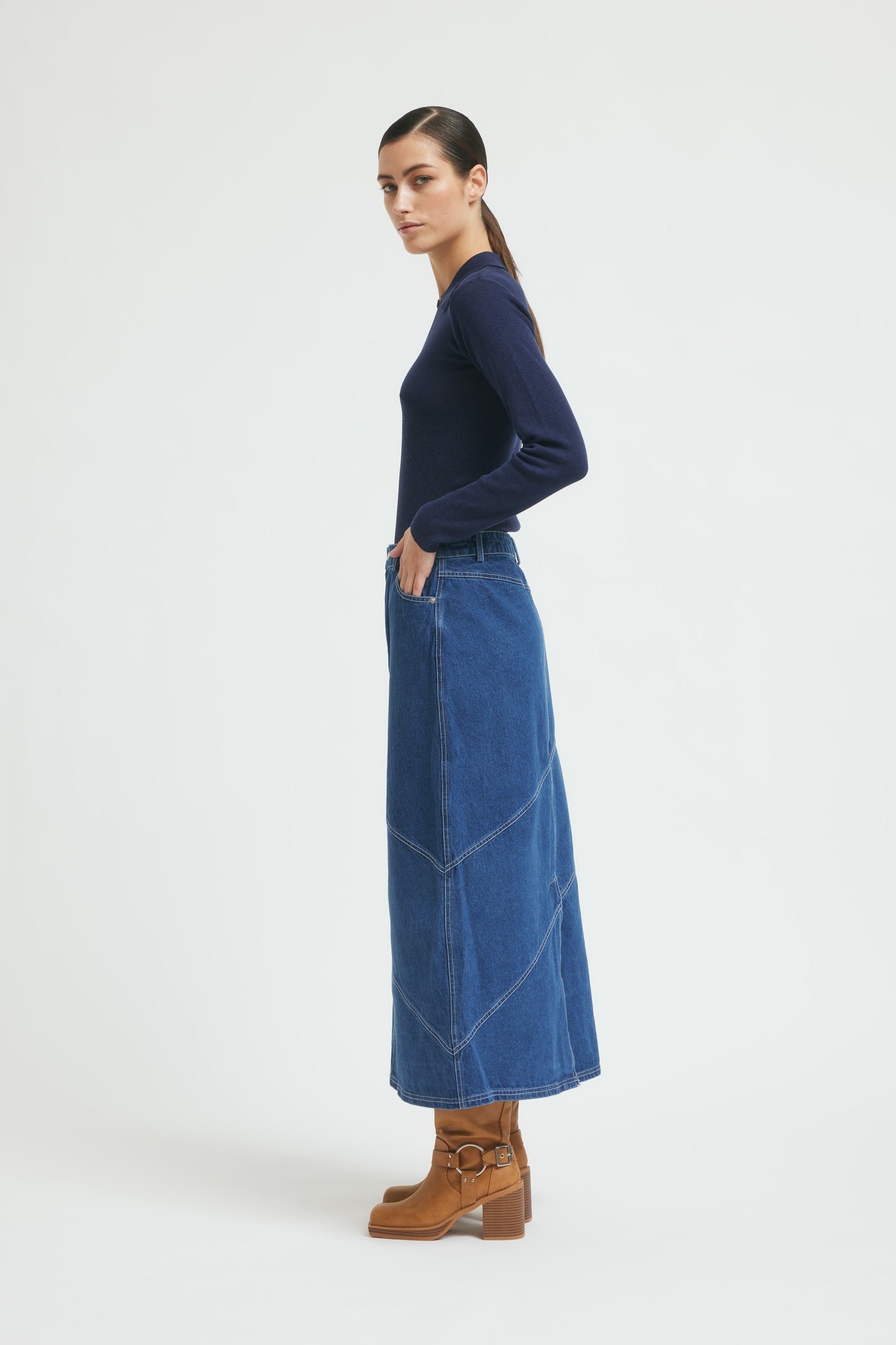 ClaireRS Skirt Denim Blue