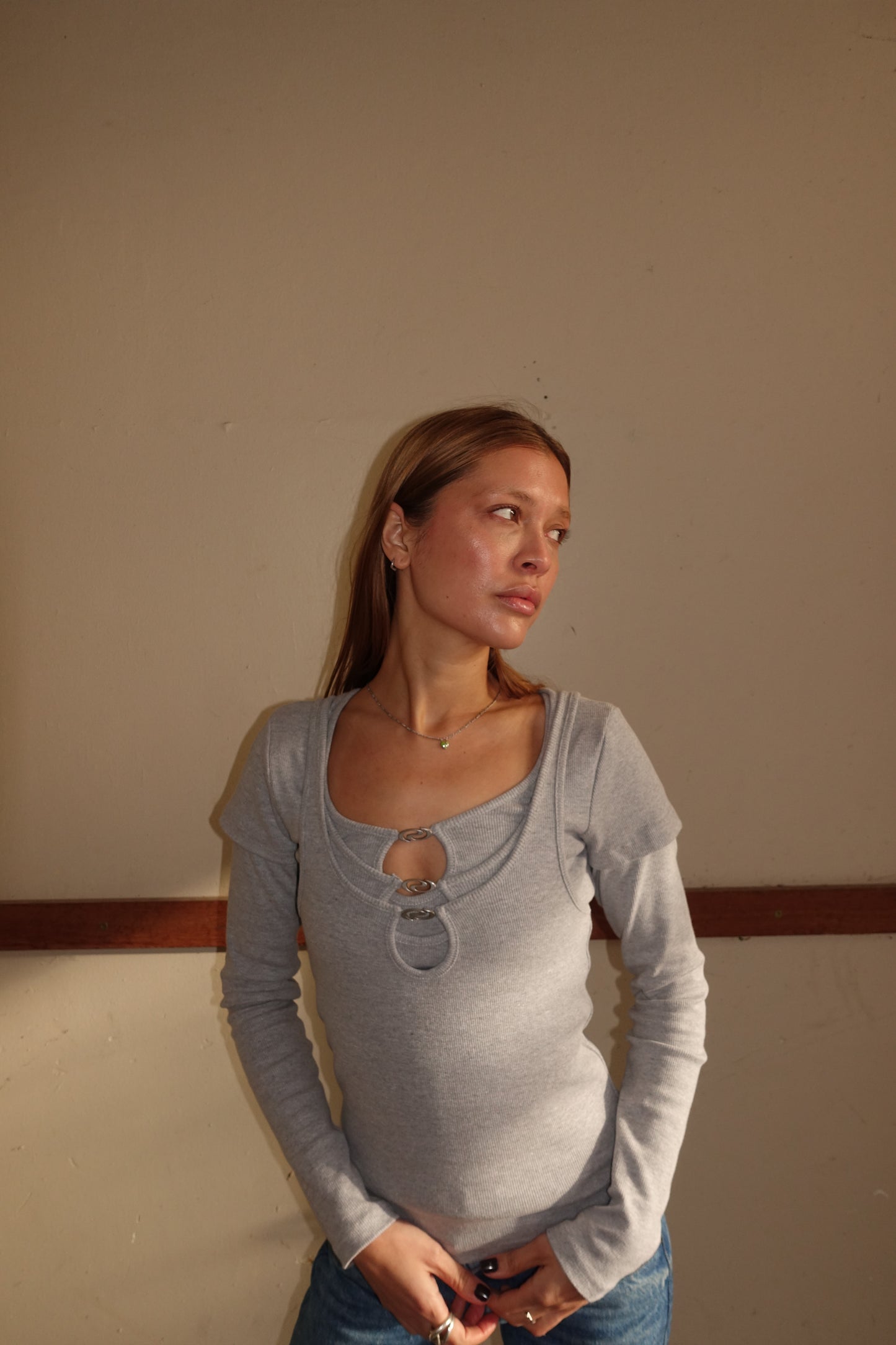 LucyRS Tee Grey Melange