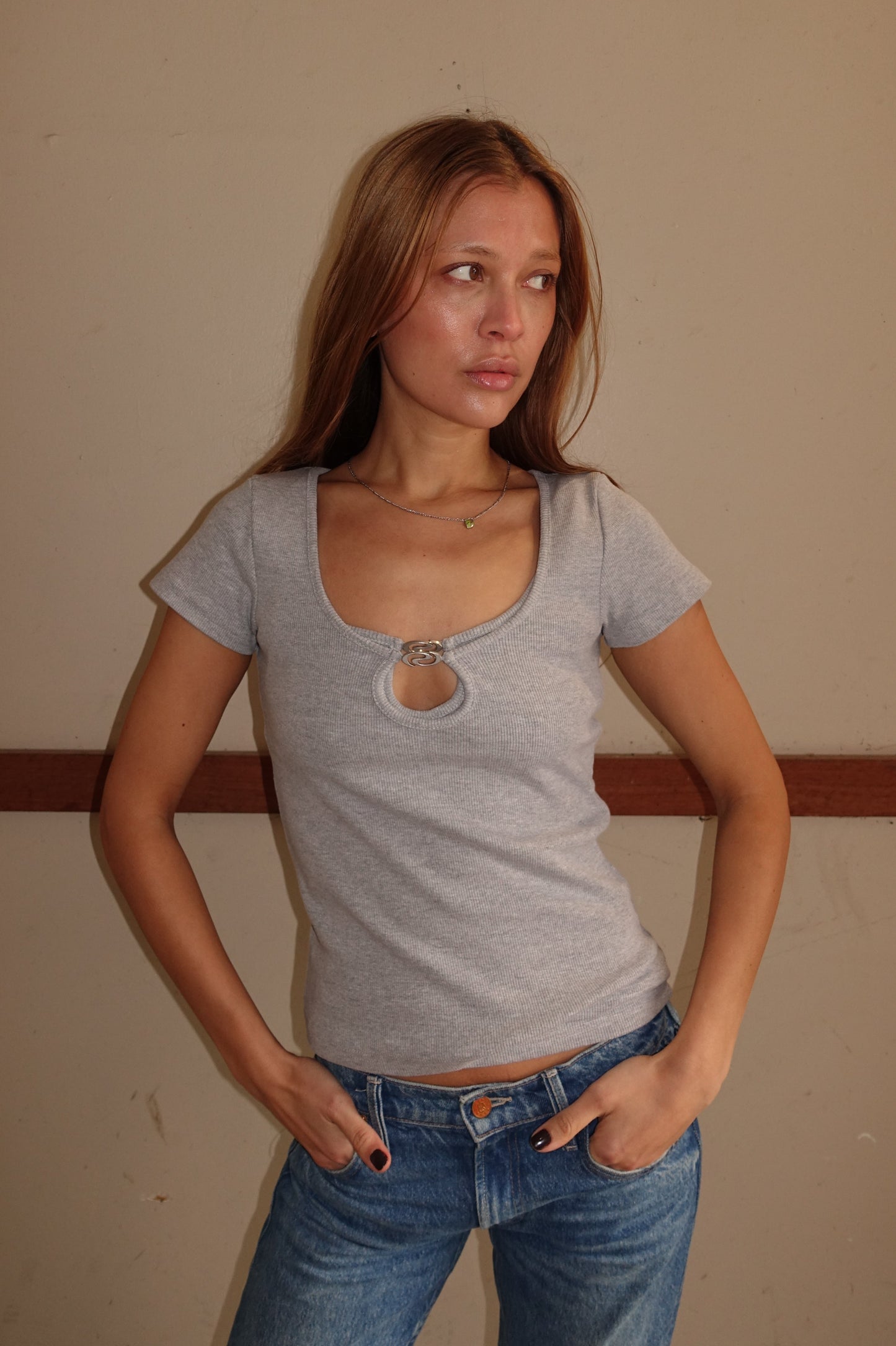 LucyRS Tee Grey Melange