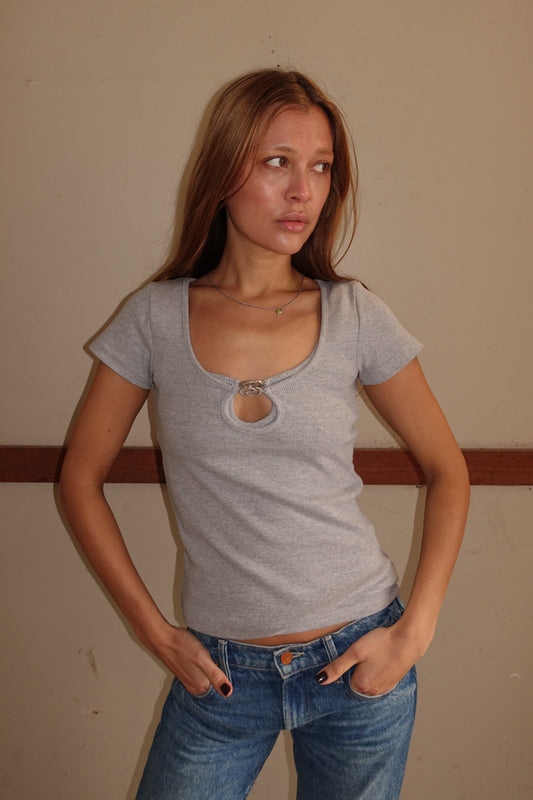LucyRS Tee Grey Melange