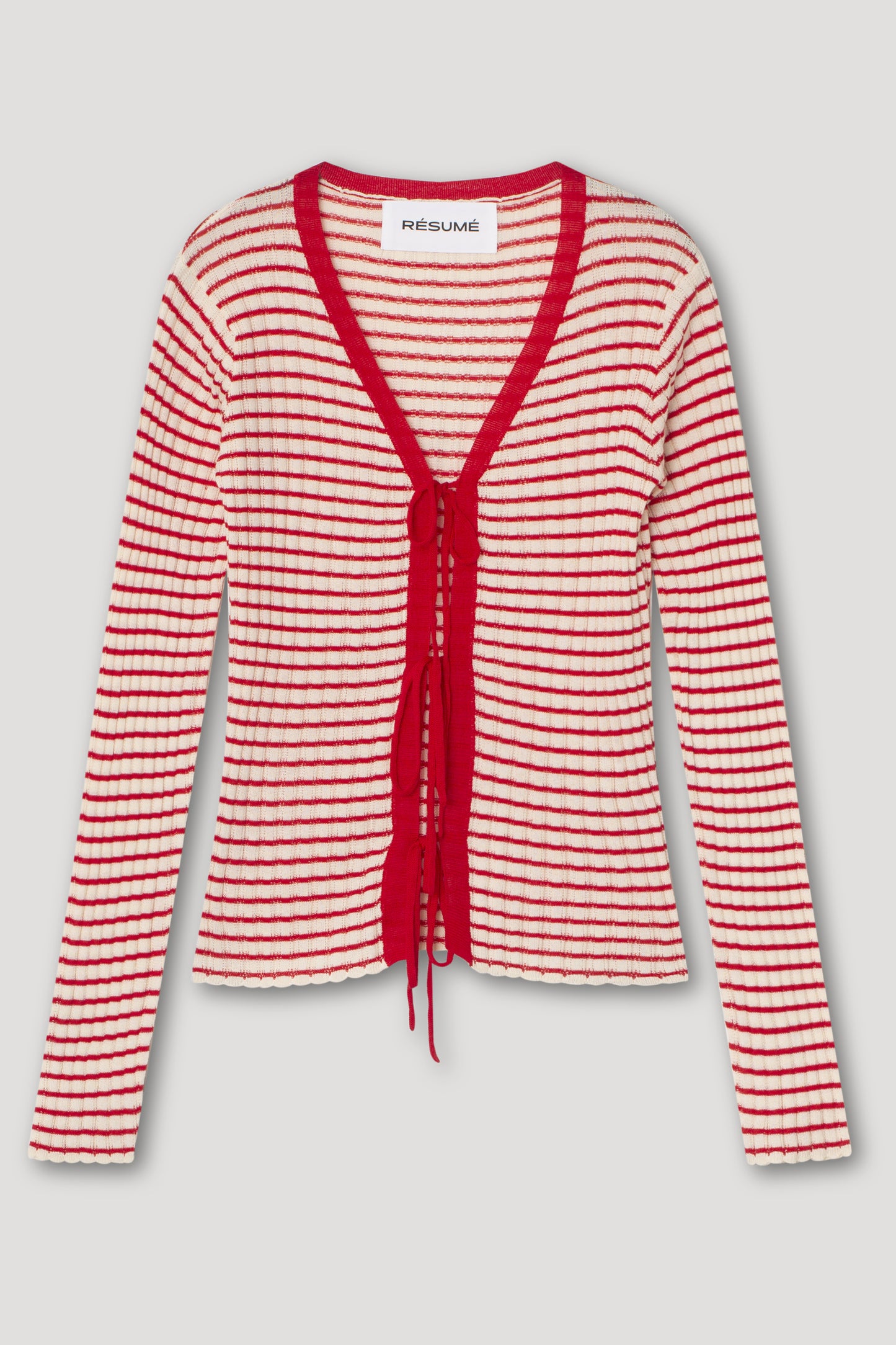 FinnleyRS Knit Cardigan Red Stripe