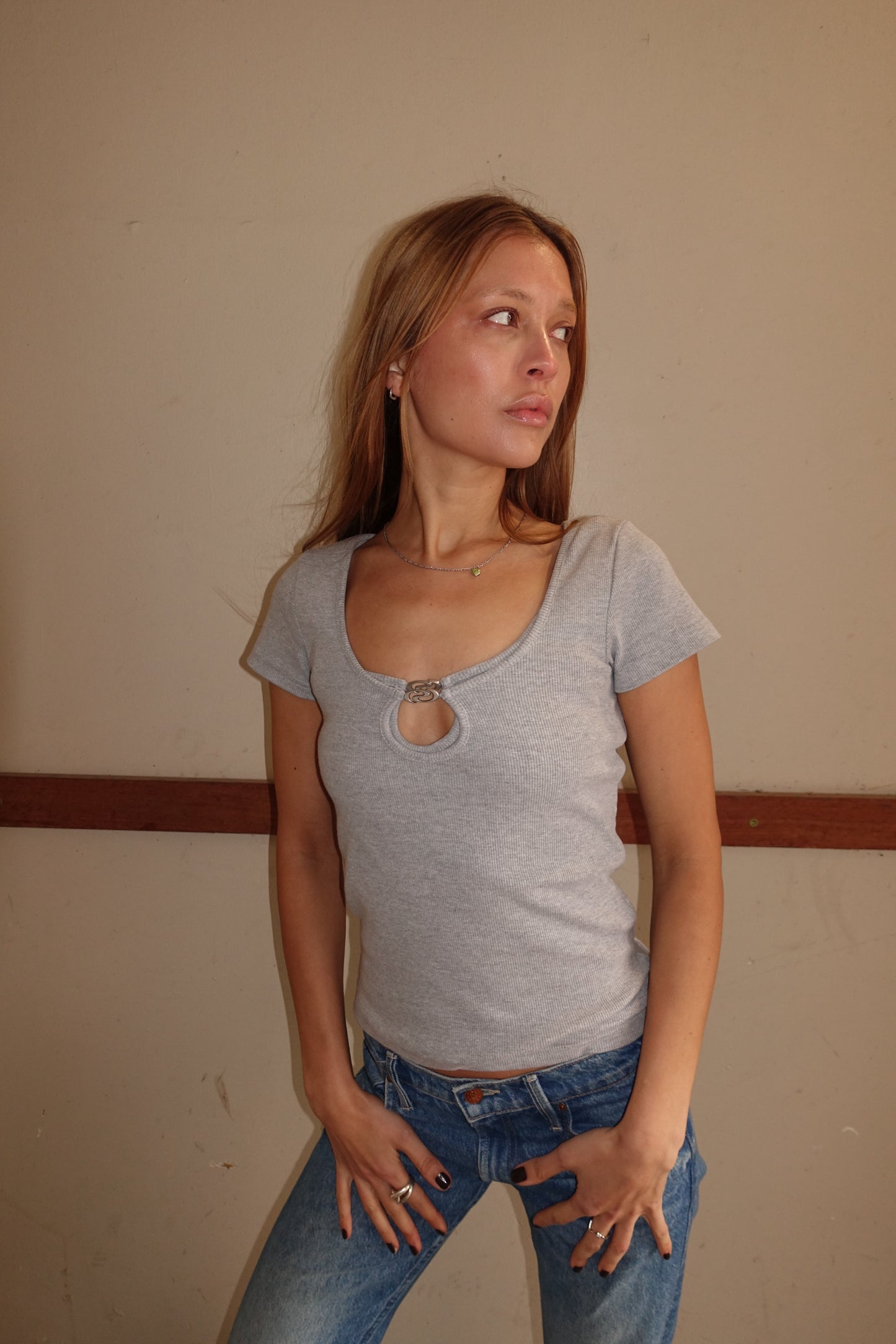 LucyRS Tee Grey Melange