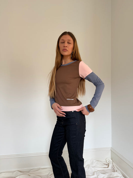 AmariRS Blouse Multi Brown
