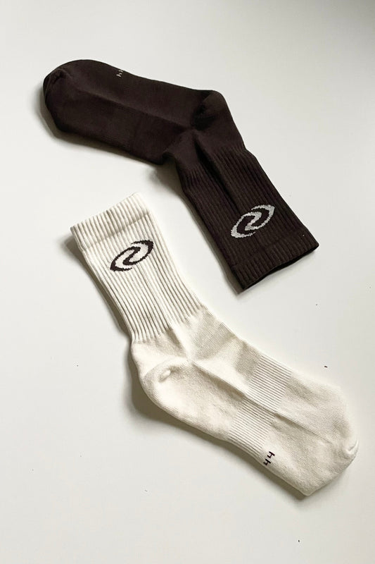 RSM 2-pack socks Creme/Brown