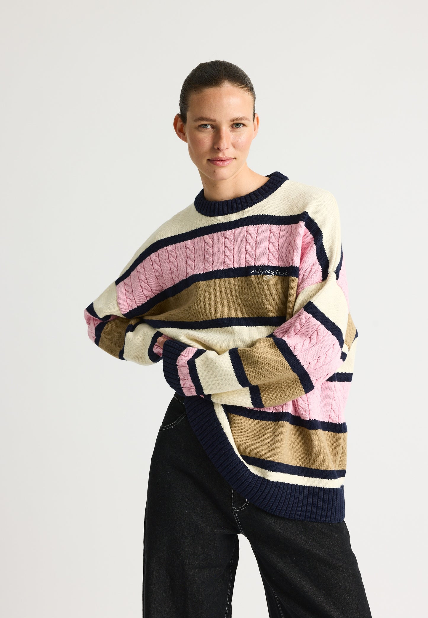 KarloRS Knit  Multi Pink