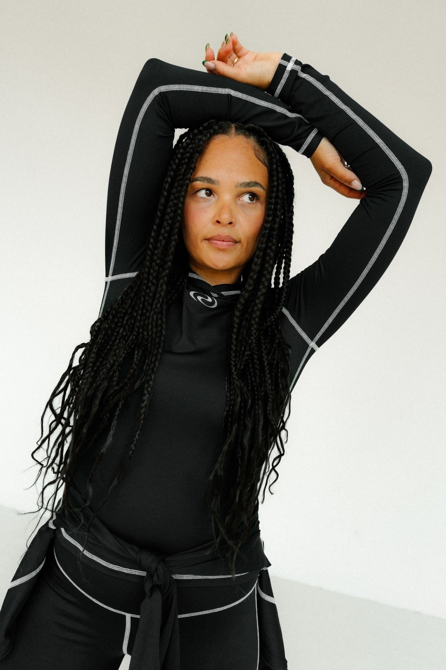 AliRS Hoodie Blouse Black