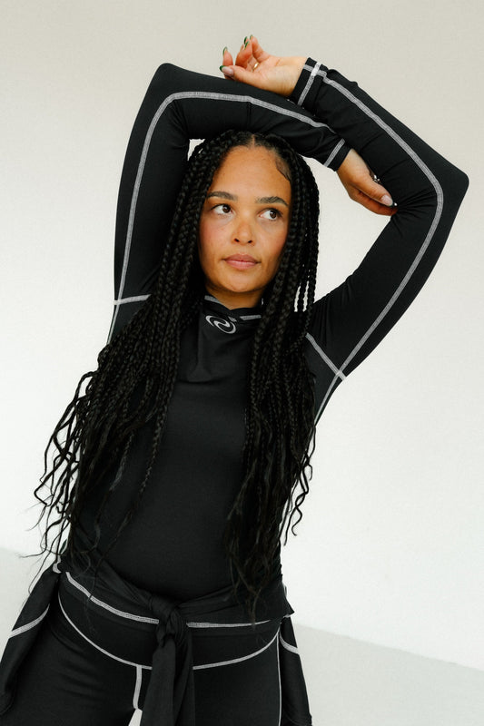AliRS Hoodie Blouse Black