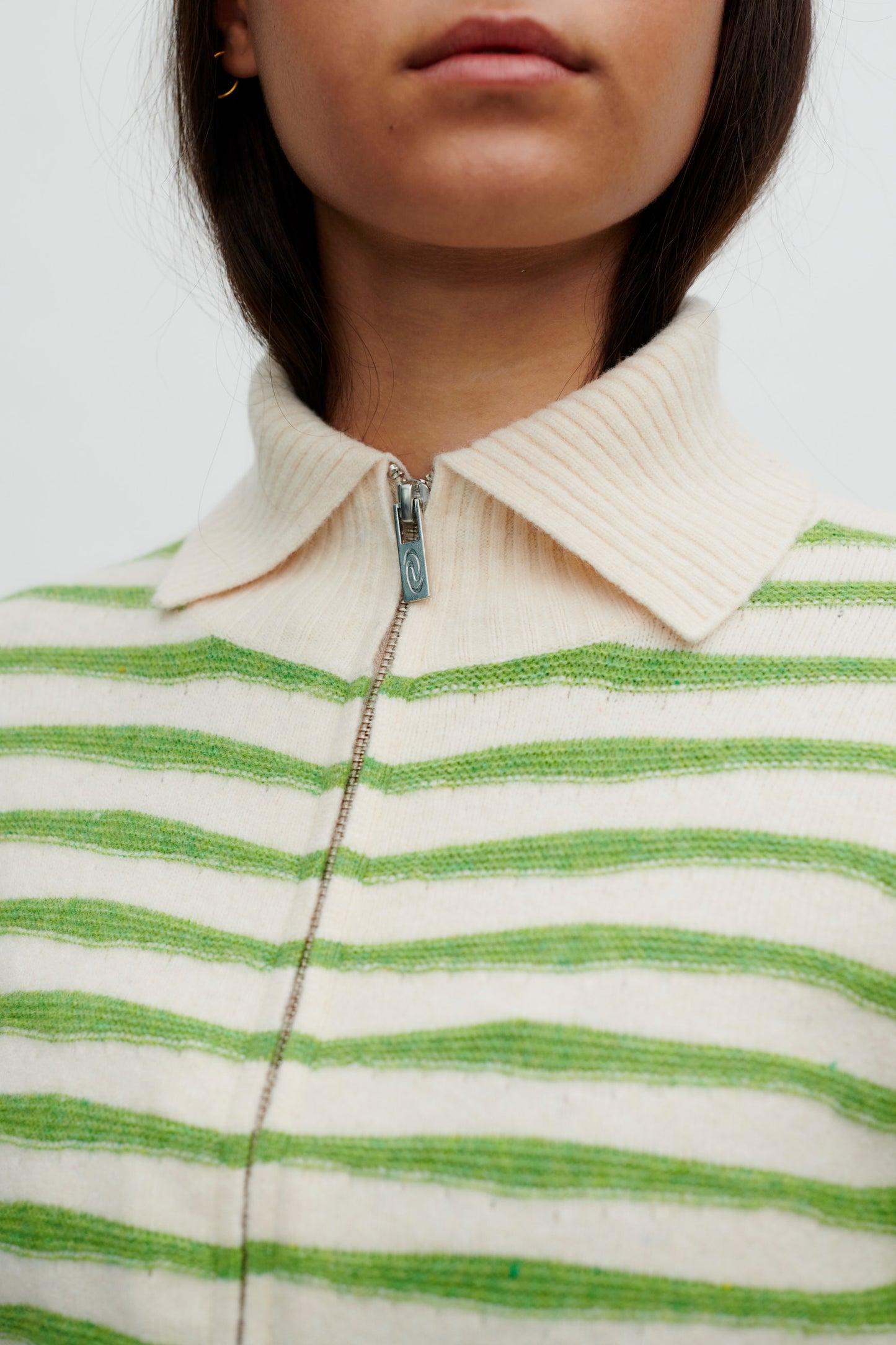 FlorentineRS Knit Cardigan Green Stripe