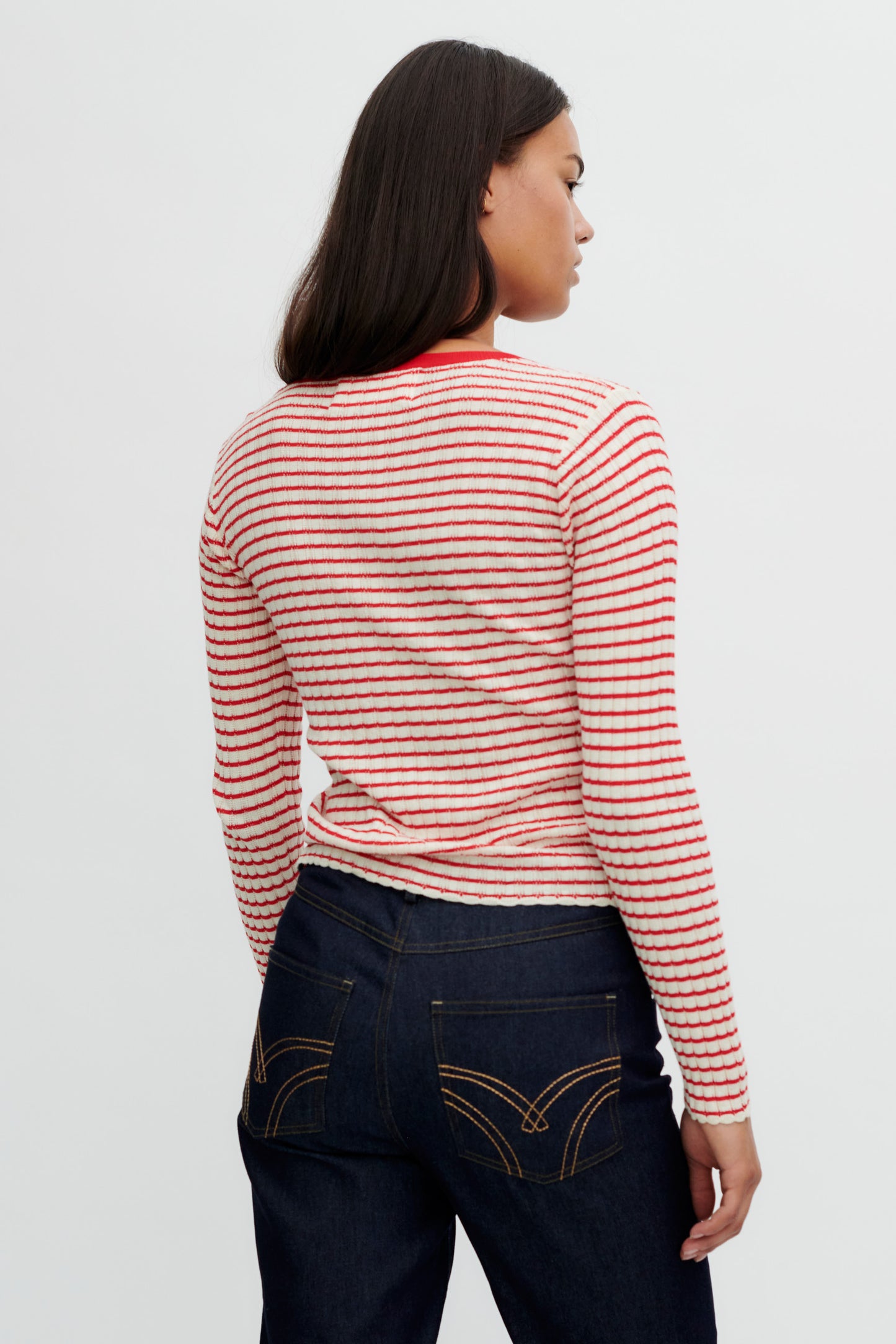 FinnleyRS Knit Cardigan Red Stripe