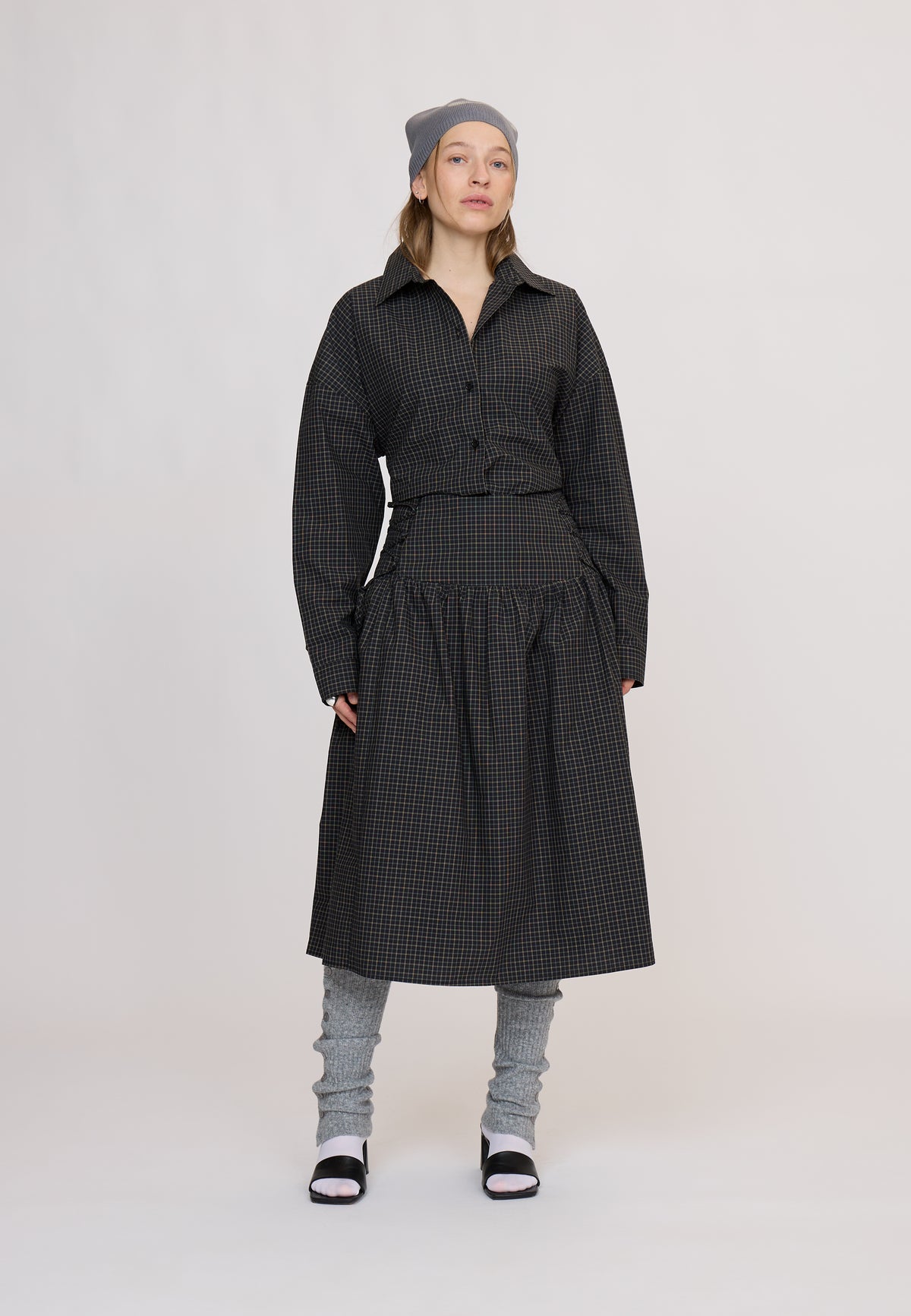 OriannaRS Skirt Black Check