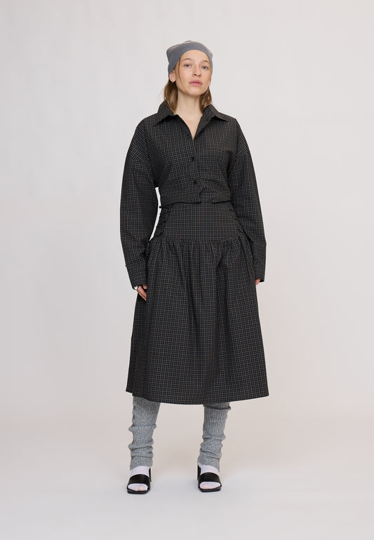 OriannaRS Skirt Black Check