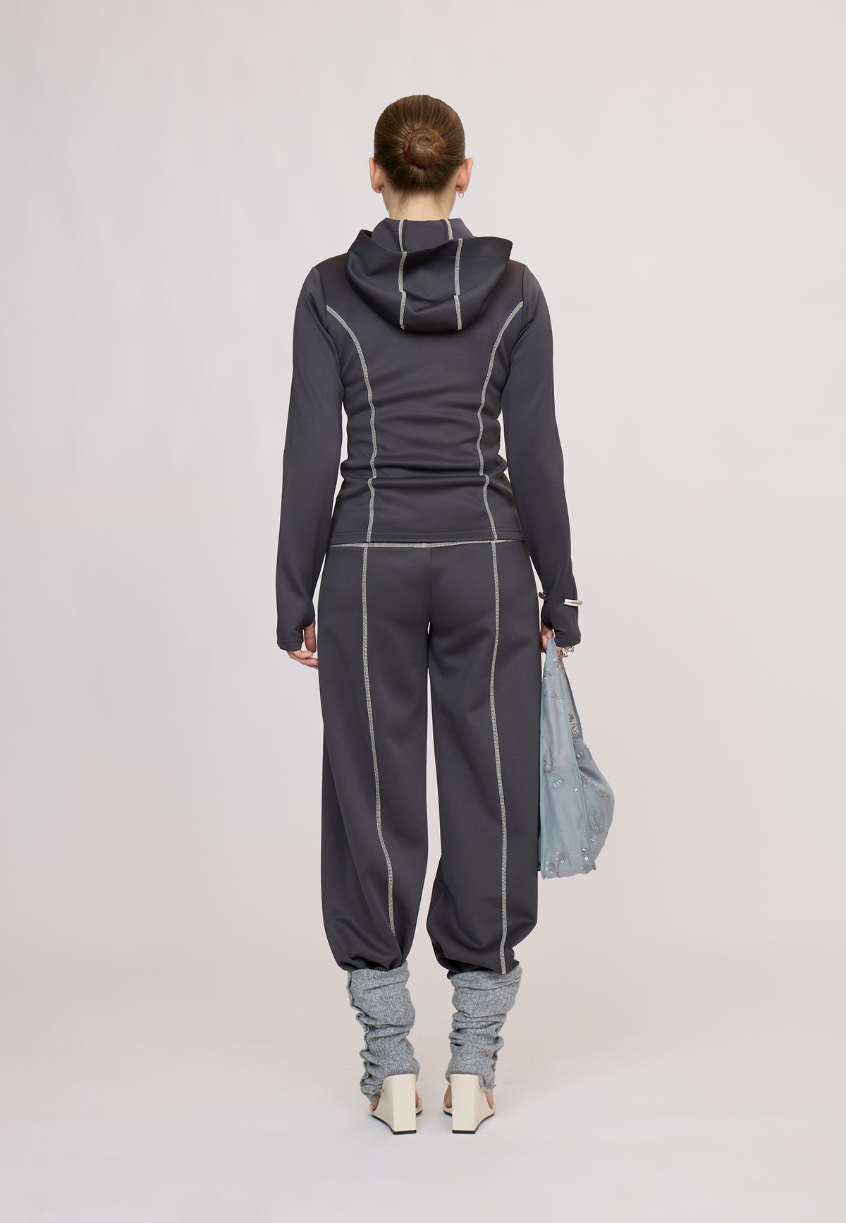 OctaviaRS Zip Blouse Dark Grey