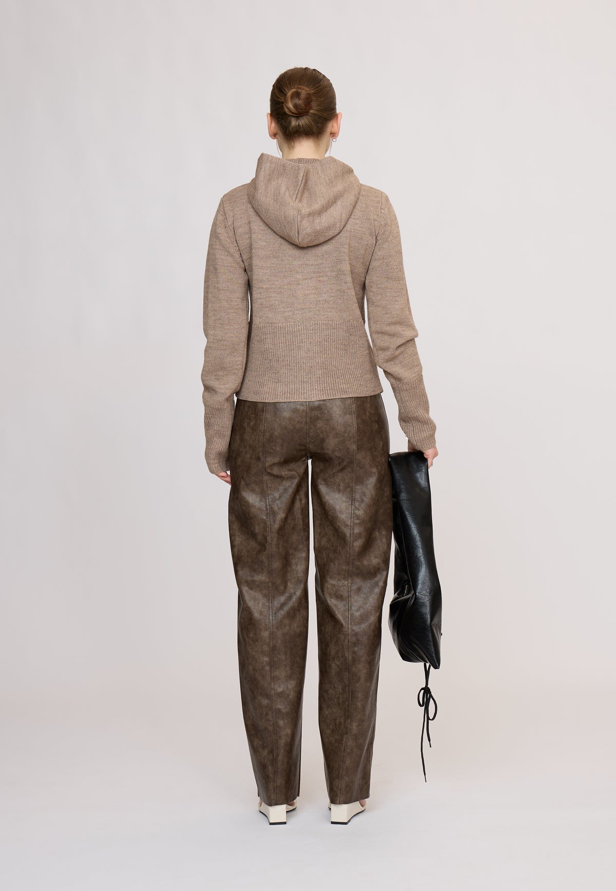 OriRS Knit Zip Blouse Beige
