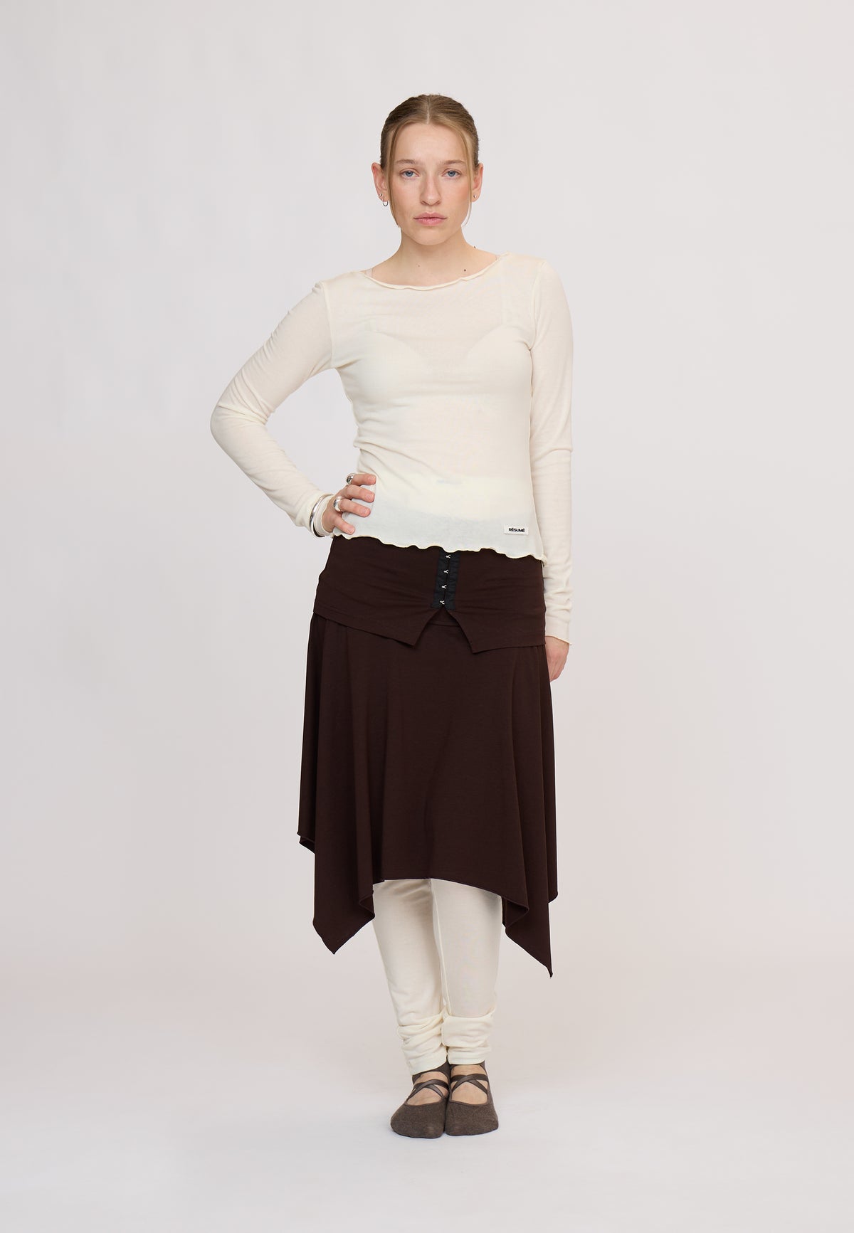 OtiliaRS Skirt Dark Brown