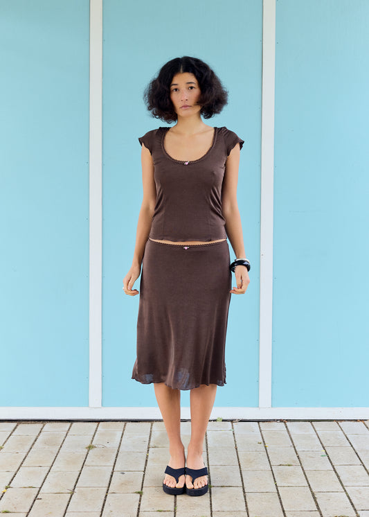 NicoletteRS Skirt Dark Brown