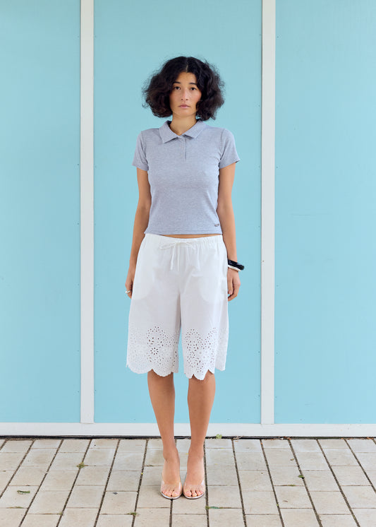 NikoRS Polo Tee Light Grey melange