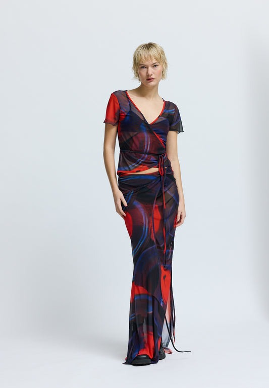 HarperRS Skirt Multi Red