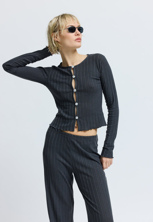 HannahRS Blouse  Grey Melange
