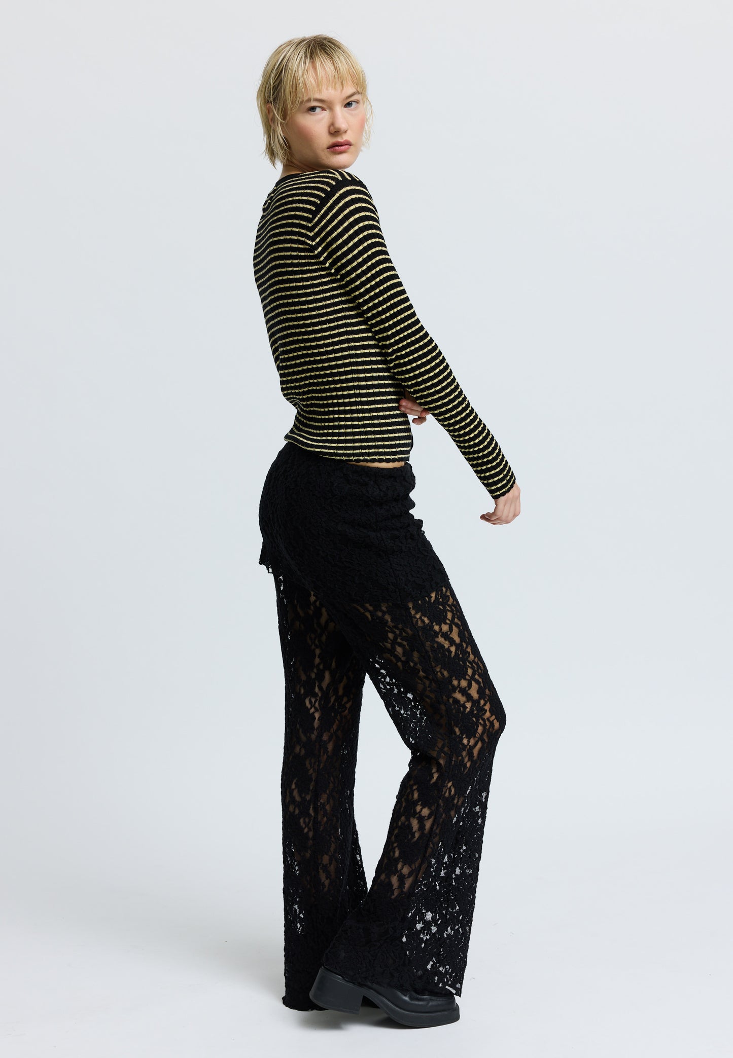 FinnleyRS Knit Cardigan Yellow Stripe