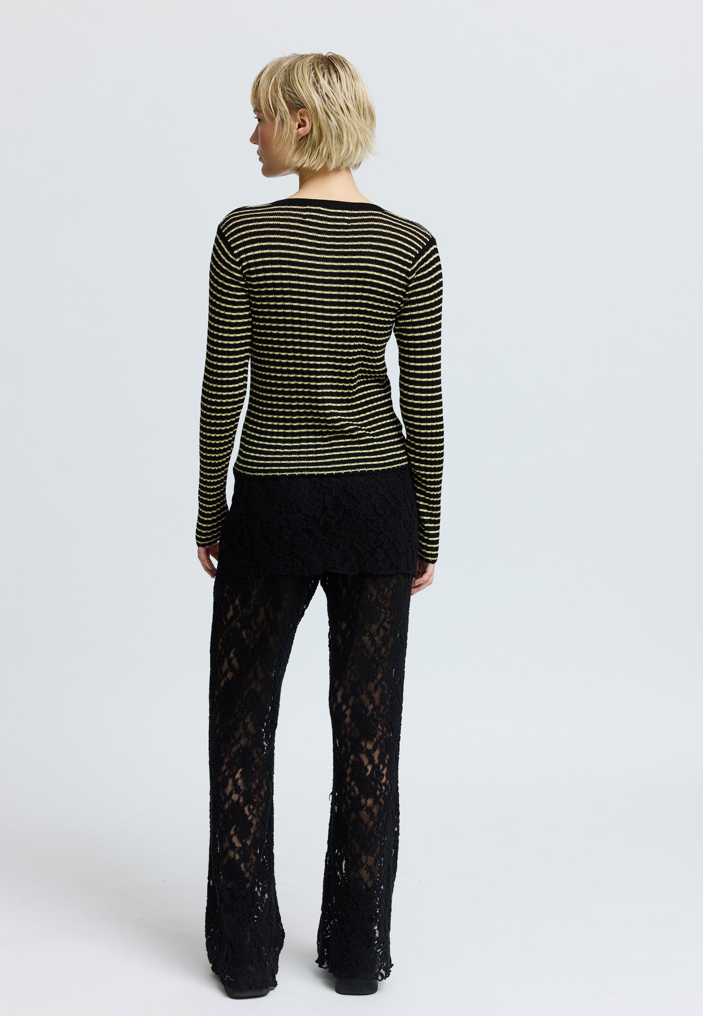 FinnleyRS Knit Cardigan Yellow Stripe