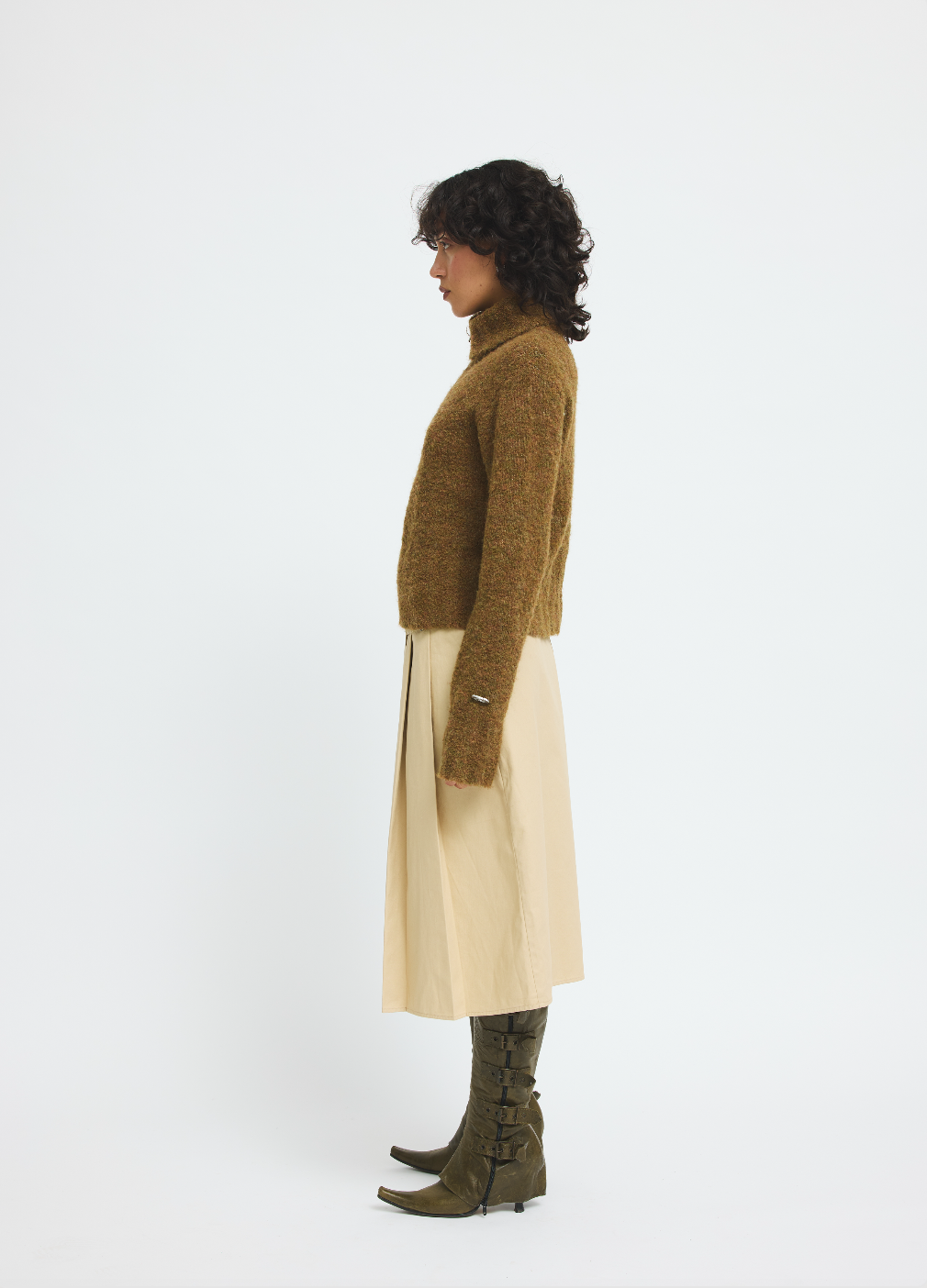 DixiaRS Knit Cardigan Seaweed